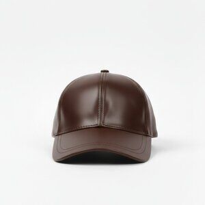 TELLARO Leather Baseball Cap - Brown